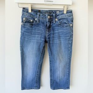 Miss Me Jeans Girls Capri Denim Pants size 14 Style JK6073P